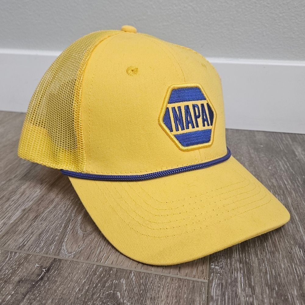 Napa Hat Anniversary 100 Napa Yellow Blue Adjustable Unisex One size Retro